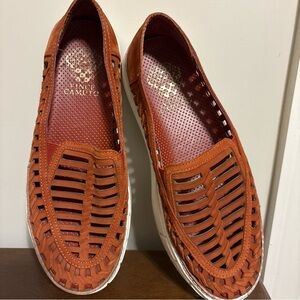 Vince Camuto Women's Rust Woven Slip-On Loafers